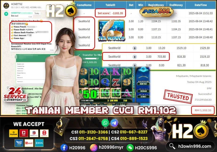 Bukti jackpot Sea World Mega888