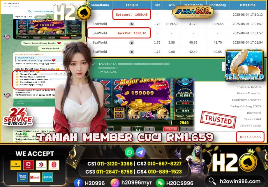 Bukti jackpot-HM5325 Menang Mega888 Game Sea World