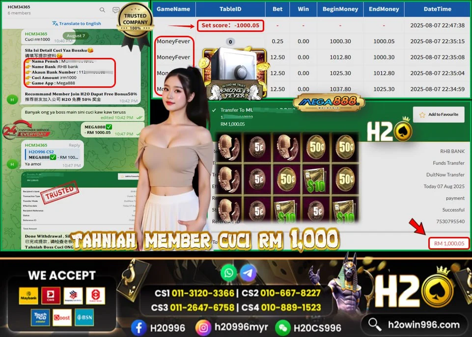 Bukti jackpot Money Vefer Mega888 Mega888