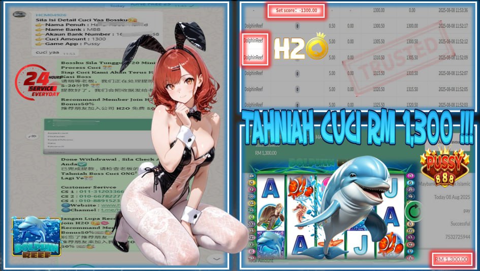 Bukti jackpot Dolphin Reef Mega888