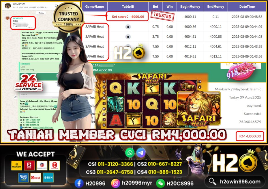 Bukti jackpot Safari Heat Mega888