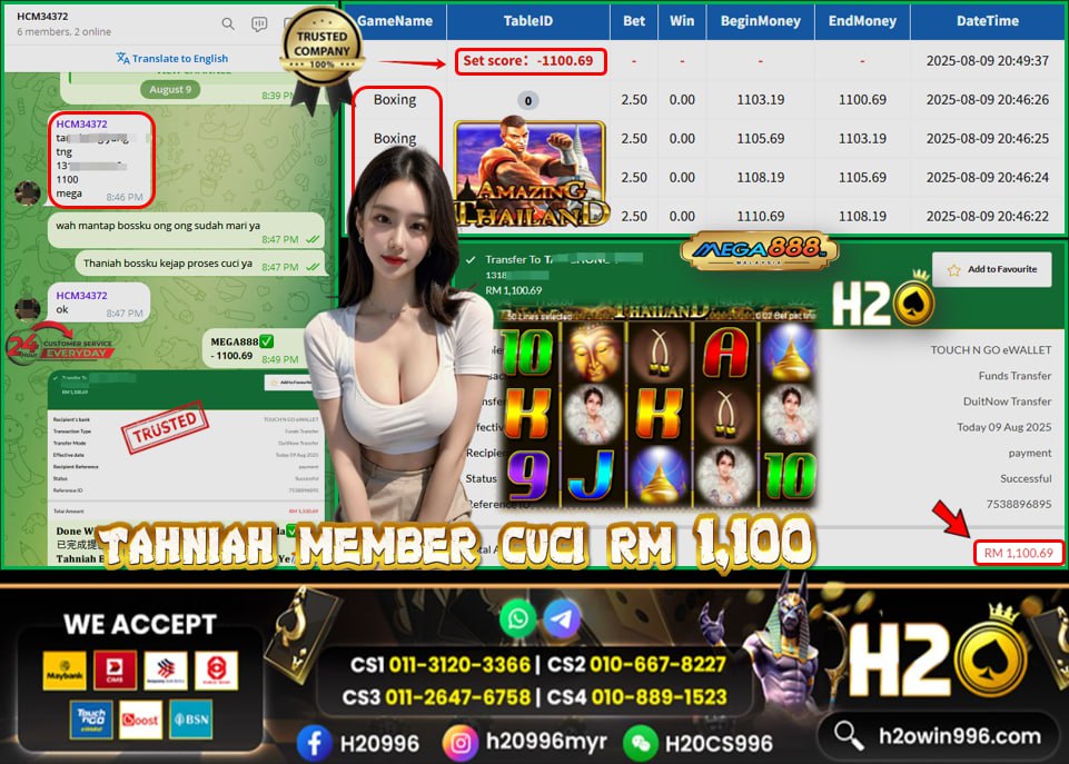 Bukti jackpot Amazing Thailand Mega888