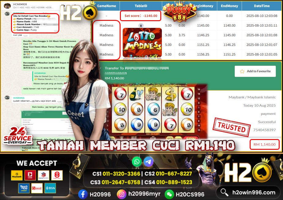 Bukti jackpot Lotto Madness Mega888