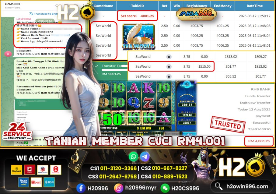 Bukti jackpot Sea World Mega888