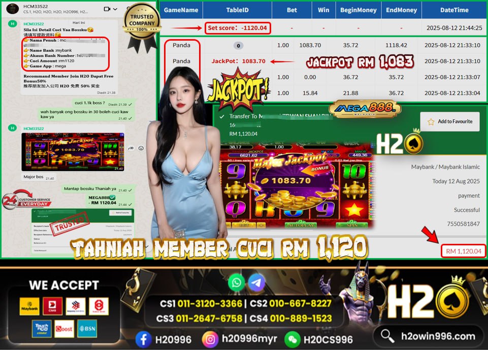 Bukti jackpot Panda Mega888