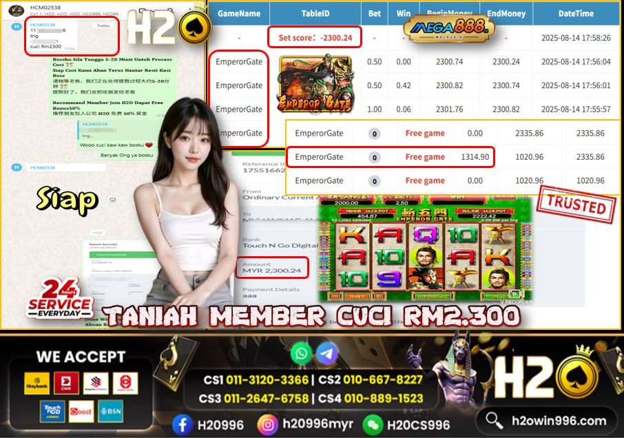 Bukti jackpot Emperor Gate Mega888