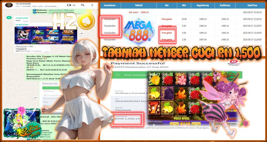 Bukti jackpot Firy Garden Mega888
