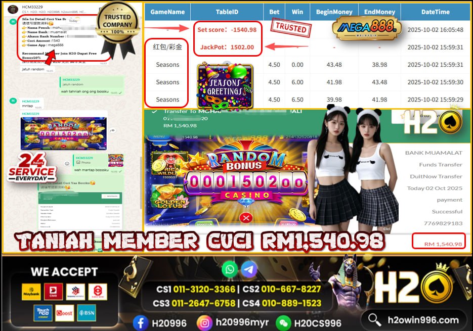 Bukti jackpot Seasons Greatings Mega888