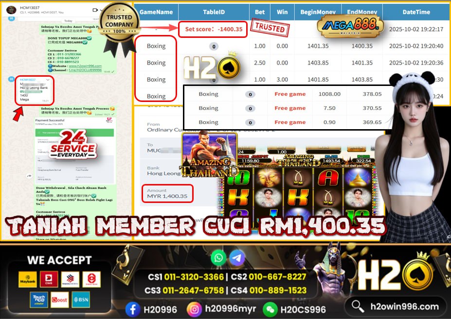 Bukti jackpot Boxing Mega888