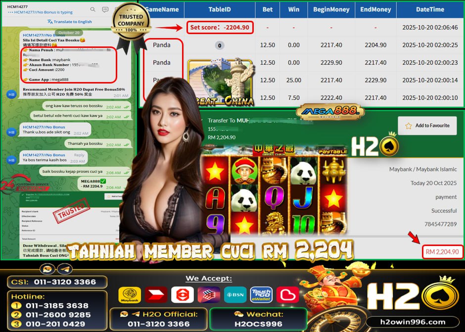 Bukti jackpot Great China Mega888