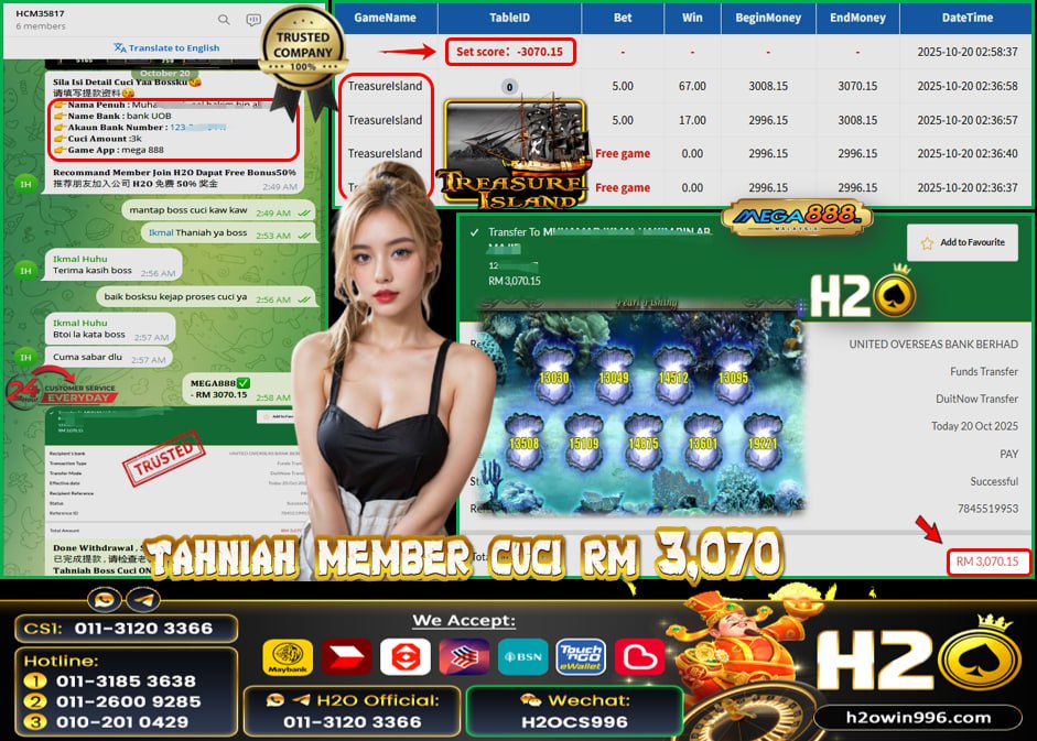 Bukti jackpot Treasure Island Mega888