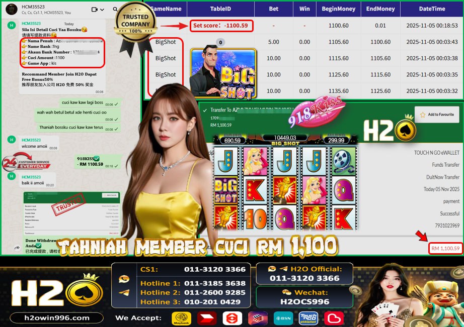 Bukti jackpot Big Shoot Mega888