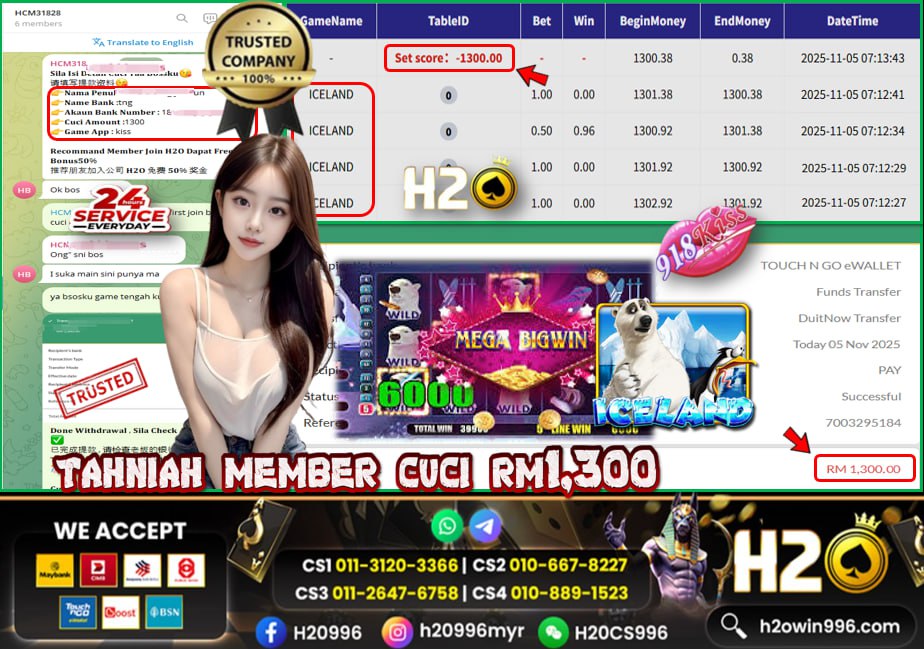 Bukti jackpot ICELAND Mega888