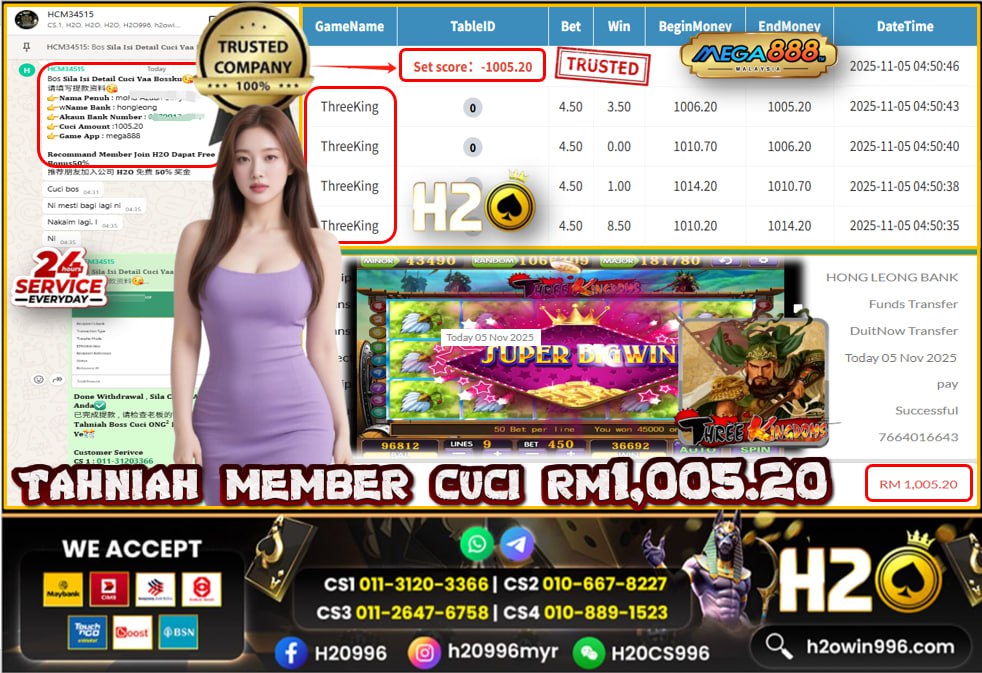 Bukti jackpot ThreeKing Mega888