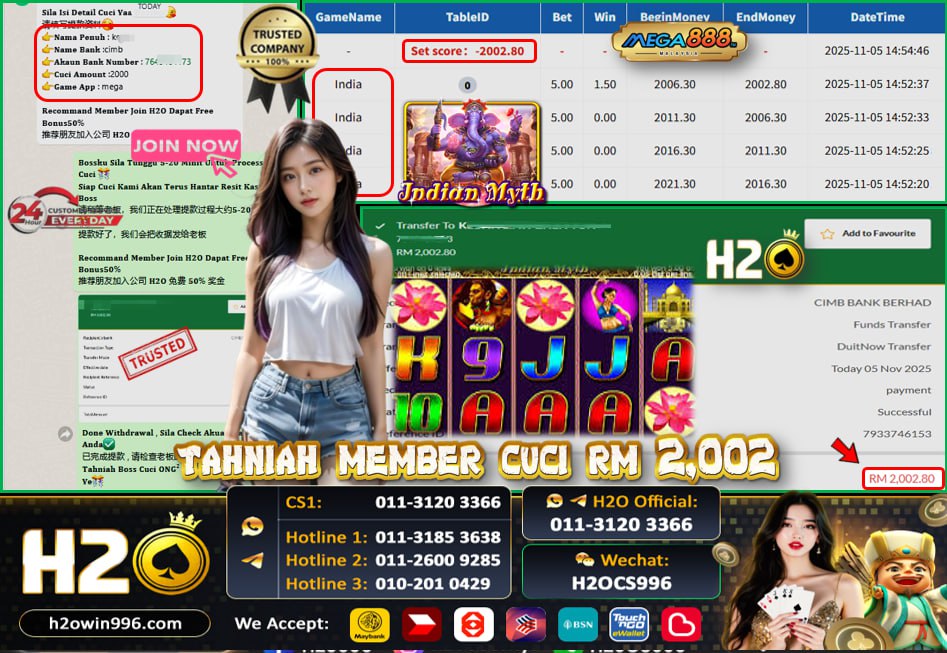 Bukti jackpot Indian Myth Mega888