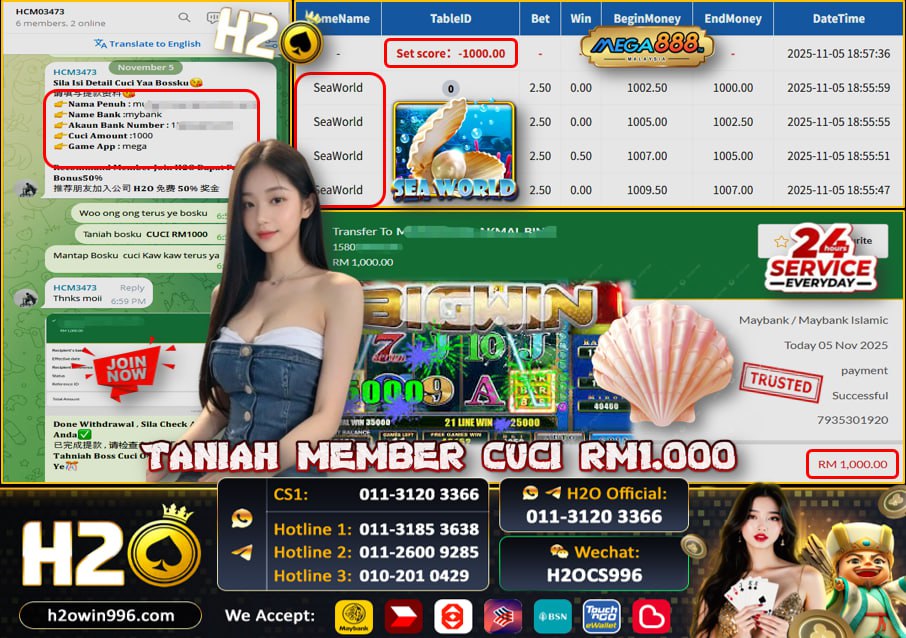 Bukti jackpot Sea World Mega888
